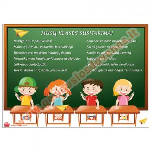 A2 formato plakatas vaikams „Mūsų klasės susitarimai“